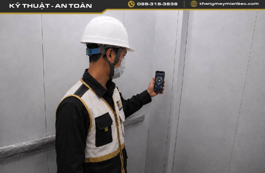 Kiểm tra độ ồn, độ rung thang máy sau lắp đặt theo quy trình nội bộ của Thang Máy Miền Bắc